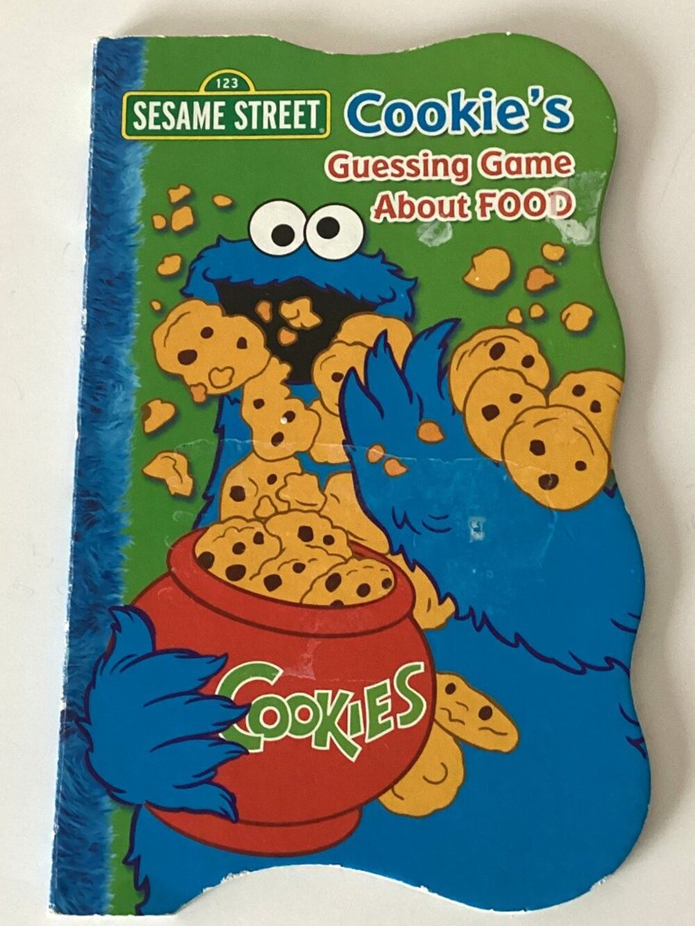 Sesame Street Board Book Hard Cover Cookie's Guessing Game About Food